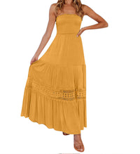 Strapless Lace Ruffle Tiered Maxi Dress Thumbnail 18