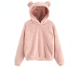 Fluffy Rabbit-Ear Hooded Top WE4U