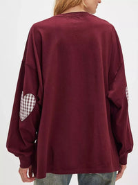 Heart Patch Long Sleeve Sweatshirt Thumbnail 6