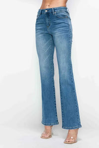 bytos Full Size Cat's Whiskers Mid Rise Bootcut Jeans Thumbnail 7