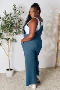 Double Take Full Size Wide Strap Overall with Pockets Thumbnail 11