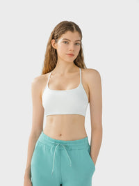 Millennia Crisscross Back Scoop Neck Active Cami with Detachable Chest Pads Thumbnail 1