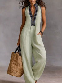 Full Size Sleeveless Wide-Leg Jumpsuit Plus SIze Thumbnail 5