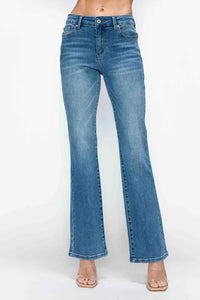 bytos Full Size Cat's Whiskers Mid Rise Bootcut Jeans Thumbnail 4