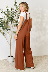 Double Take Full Size Wide Strap Overall with Pockets Thumbnail 17
