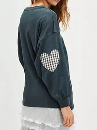 Heart Patch Long Sleeve Sweatshirt Thumbnail 9