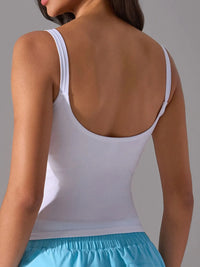 Scoop Neck Active Tank with Detachable Chest Pads Thumbnail 4