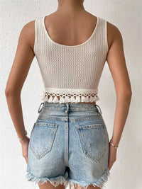 Tassel Hem Textured Tank Thumbnail 3