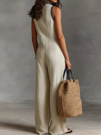 Full Size Sleeveless Wide-Leg Jumpsuit Plus SIze Thumbnail 2