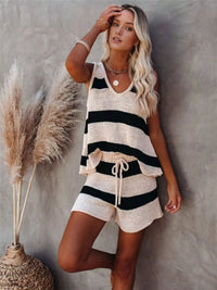 Striped Knit Tank and Shorts Set Thumbnail 7