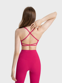 Millennia Crisscross Back Scoop Neck Active Cami with Detachable Chest Pads Thumbnail 12