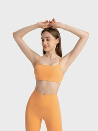 Millennia Crisscross Back Scoop Neck Active Cami with Detachable Chest Pads Thumbnail 31