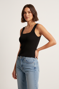 Ribbed Square Neck Tank Top Thumbnail 5