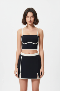 Millennia Contrast Trim Square Neck Active Cami with Detachable Chest Pads Thumbnail 5