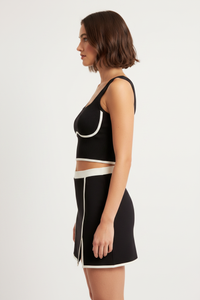 Millennia Contrast Trim Square Neck Active Cami with Detachable Chest Pads Thumbnail 7
