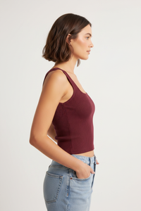 Ribbed Square Neck Tank Top Thumbnail 15