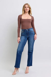 Judy Blue Full Size Side Seam Detail Straight Jeans with Pockets Thumbnail 6