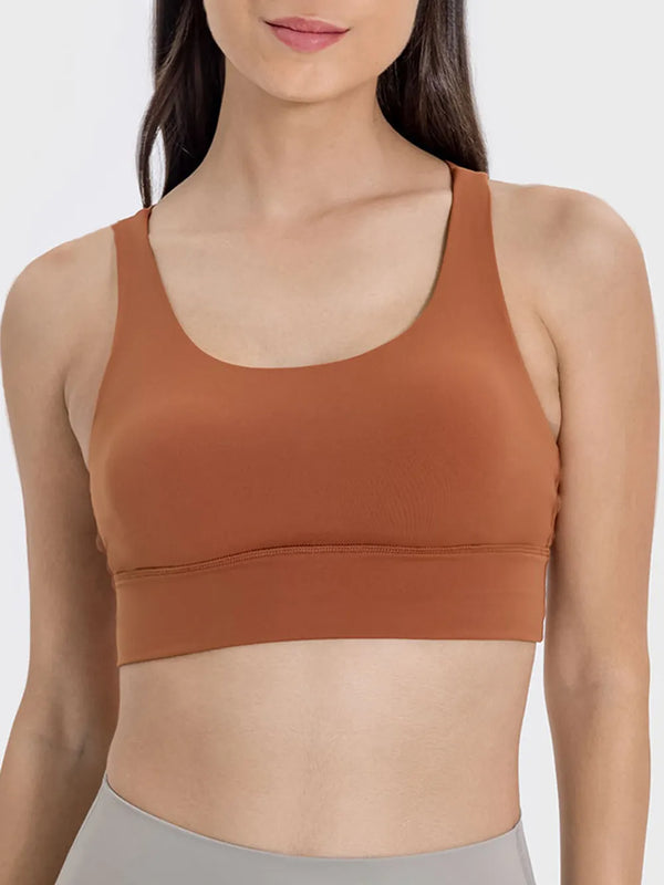 Millennia Crisscross Scoop Neck Active Tank - Women's Clothing & Dresses USA