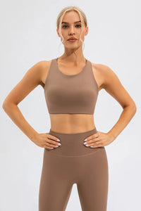 Round Neck Cutout Cropped Active Tank Thumbnail 7