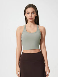 Millennia Scoop Neck Active Tank with Detachable Chest Pads Thumbnail 11
