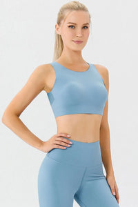 Round Neck Wide Strap Active Bra Thumbnail 6