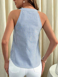 Striped Button Front Tank Thumbnail 8