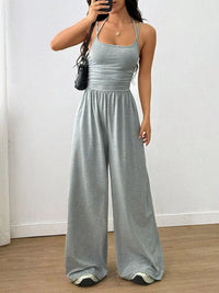 Spaghetti Strap Wide Leg Jumpsuit Thumbnail 10