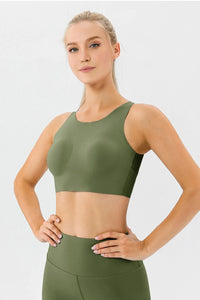Round Neck Wide Strap Active Bra Thumbnail 9