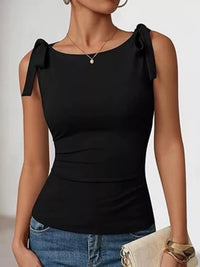 Tie Shoulder Tank Top Thumbnail 1