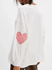 Heart Patch Long Sleeve Sweatshirt Thumbnail 12