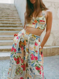 Printed Cami and Skirt Set Thumbnail 1