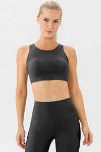 Round Neck Wide Strap Active Bra Thumbnail 4