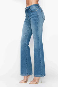 bytos Full Size Cat's Whiskers Mid Rise Bootcut Jeans Thumbnail 6