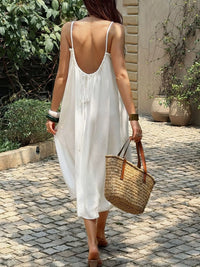 Flowy Spaghetti Strap Midi Dress Thumbnail 5