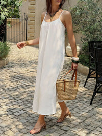 Flowy Spaghetti Strap Midi Dress Thumbnail 3