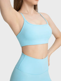Millennia Crisscross Back Scoop Neck Active Cami with Detachable Chest Pads Thumbnail 25