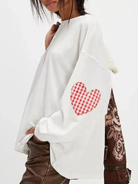 Heart Patch Long Sleeve Sweatshirt Thumbnail 11