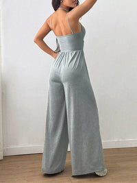 Spaghetti Strap Wide Leg Jumpsuit Thumbnail 12