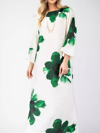 Floral Print Round Neck Mini Dress Thumbnail 5
