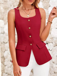 Square Neck Button-Up Vest Thumbnail 28