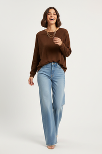 Basic Bae Full Size Ribbed Round Neck Long Sleeve T-Shirt Thumbnail 4