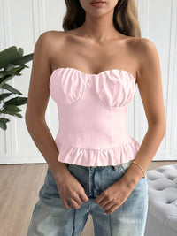 Ruffled Hem Tube Top Thumbnail 8