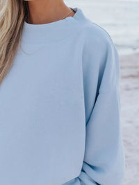 Relaxed Fit Round Neck Sweatshirt and Shorts Set Thumbnail 12