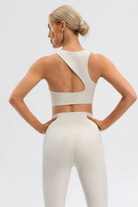Round Neck Cutout Cropped Active Tank Thumbnail 11