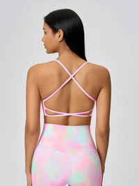 Millennia Crisscross Back Scoop Neck Active Cami with Detachable Chest Pads Thumbnail 18