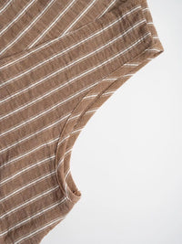 Striped Sleeveless Top and Wide Leg Pants Set Thumbnail 10