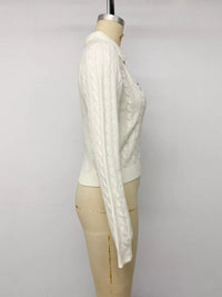 Cable Knit Long Sleeve Sweater Thumbnail 13