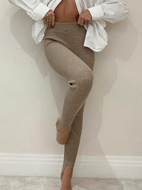 Ribbed Mid Waist Leggings Thumbnail 3