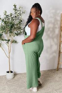Double Take Full Size Wide Strap Overall with Pockets Thumbnail 7