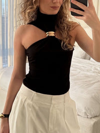 Ring Detail Turtleneck Tank Thumbnail 9